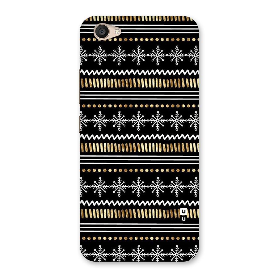 Snowflakes Gold Back Case for Vivo V5 Plus