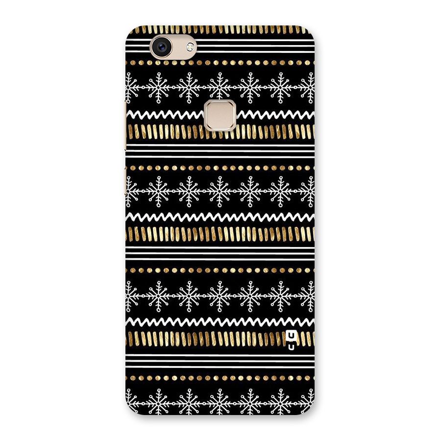 Snowflakes Gold Back Case for Vivo V7