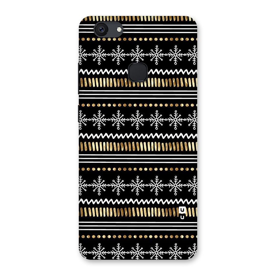 Snowflakes Gold Back Case for Vivo V7 Plus