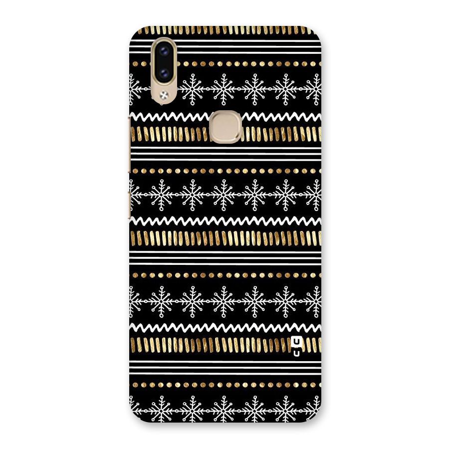Snowflakes Gold Back Case for Vivo V9 Youth