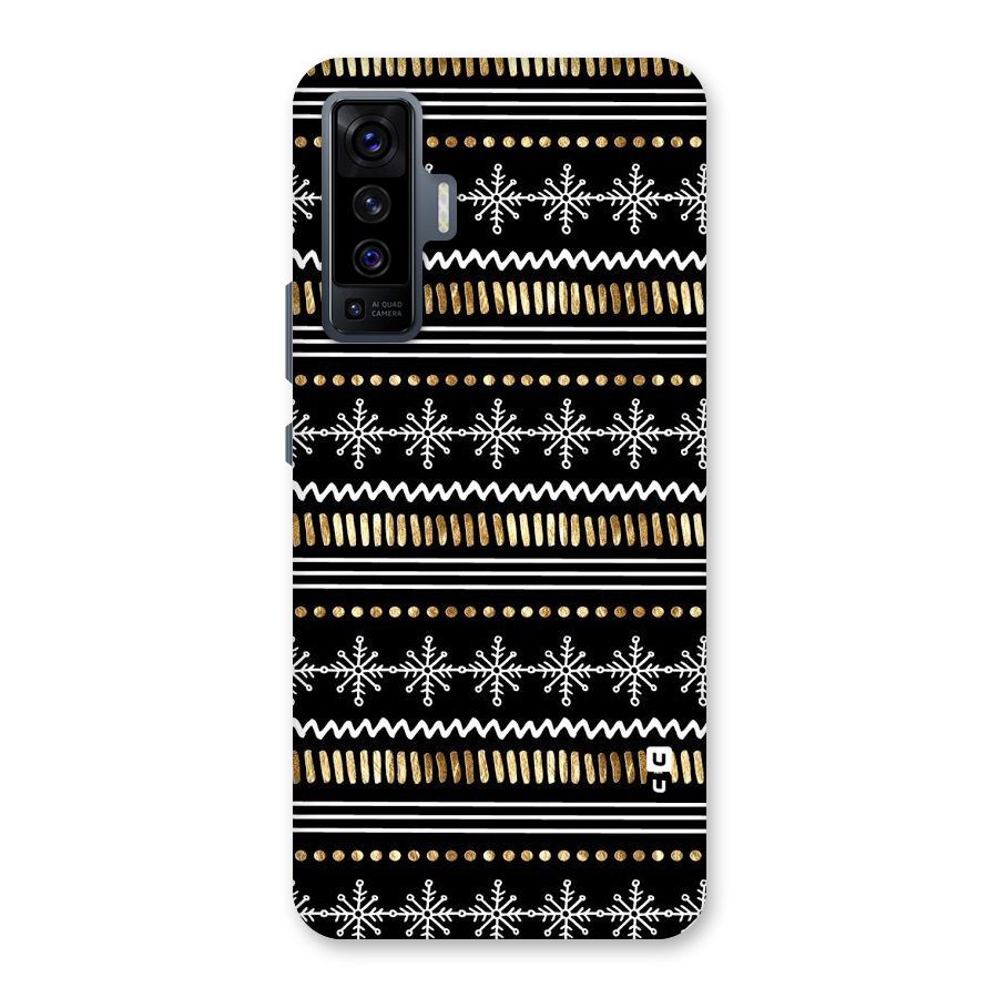 Snowflakes Gold Back Case for Vivo X50