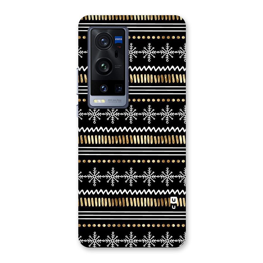 Snowflakes Gold Back Case for Vivo X60 Pro Plus