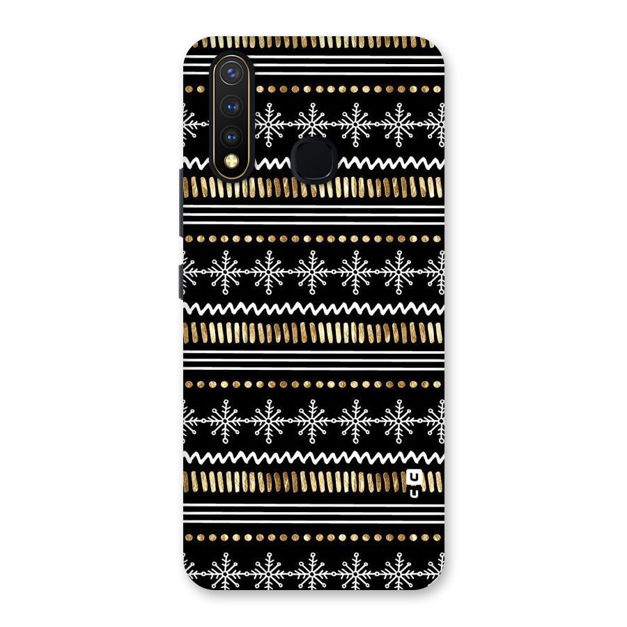 Snowflakes Gold Back Case for Vivo Y19