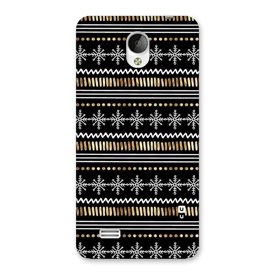 Snowflakes Gold Back Case for Vivo Y21