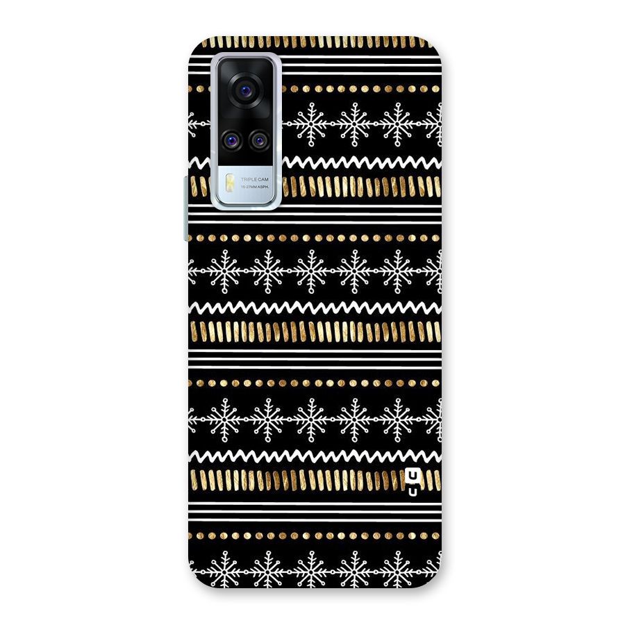 Snowflakes Gold Back Case for Vivo Y31