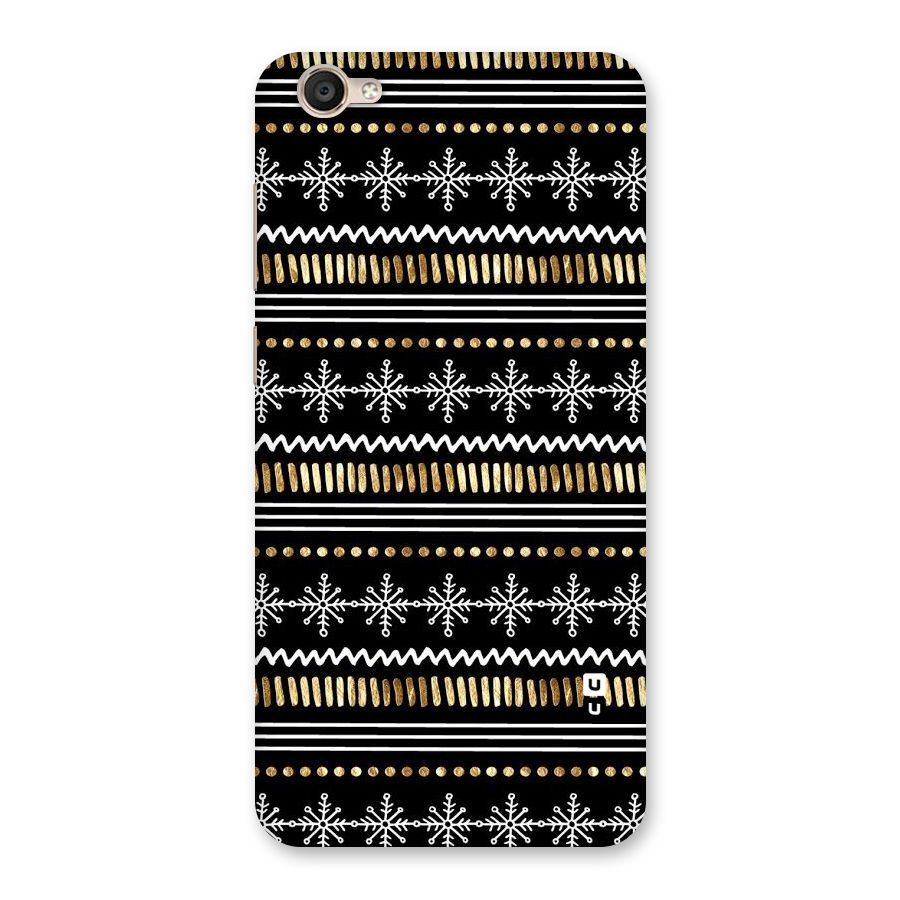 Snowflakes Gold Back Case for Vivo Y55L