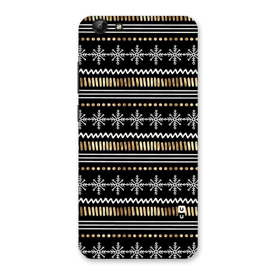 Snowflakes Gold Back Case for Vivo Y69