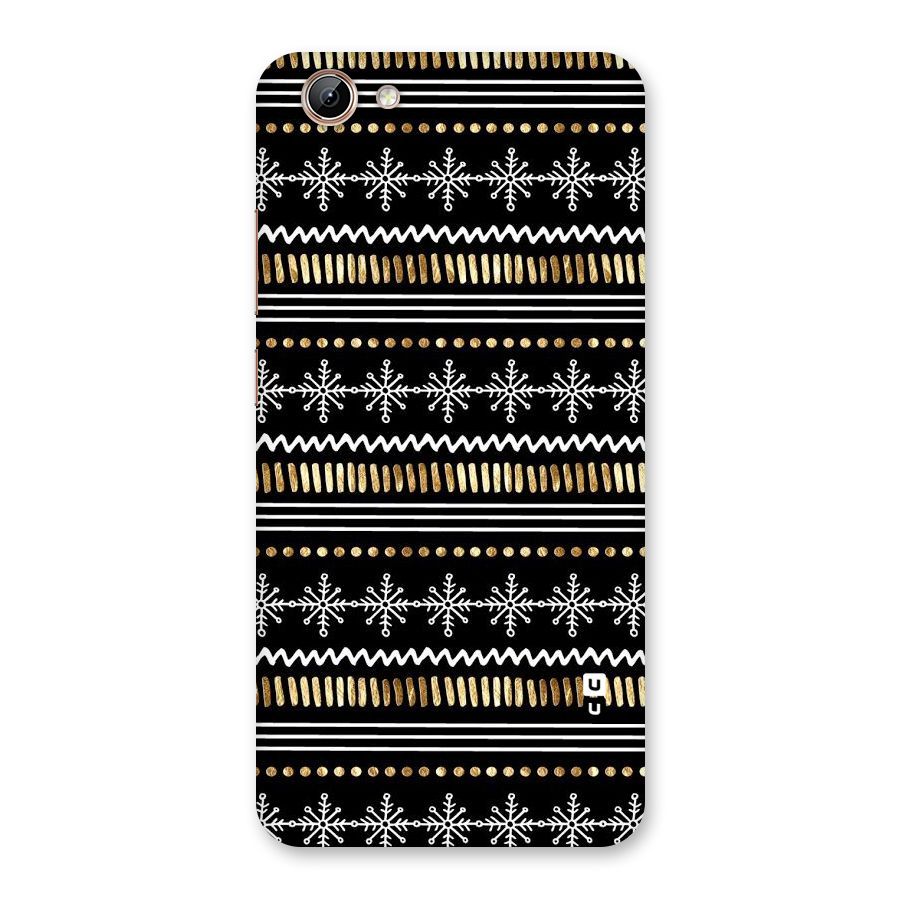 Snowflakes Gold Back Case for Vivo Y71