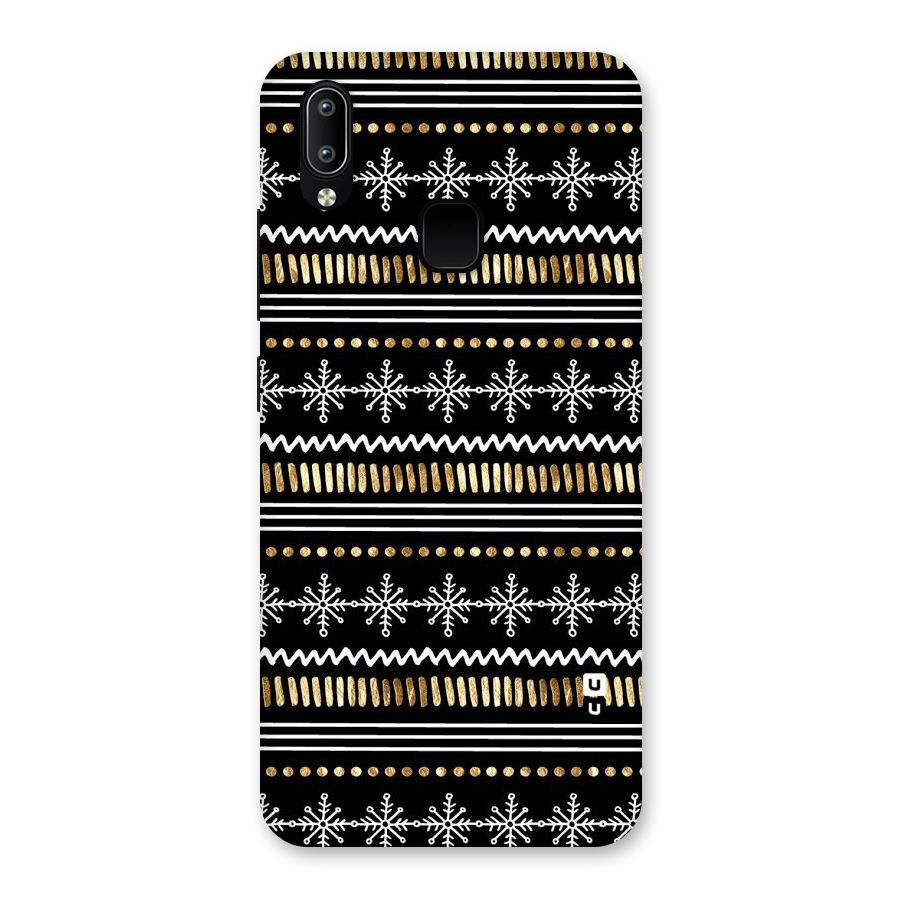 Snowflakes Gold Back Case for Vivo Y93