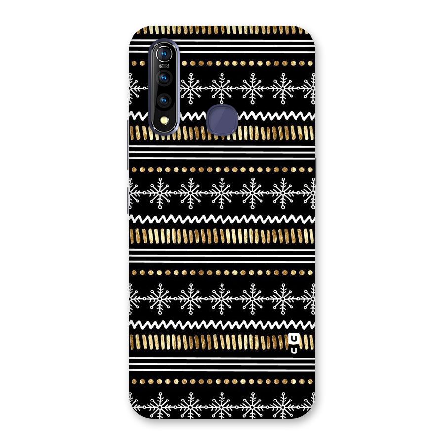 Snowflakes Gold Back Case for Vivo Z1 Pro