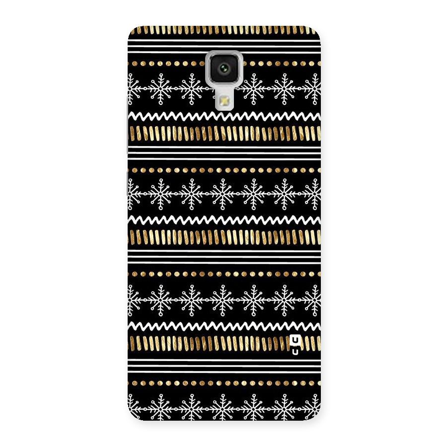 Snowflakes Gold Back Case for Xiaomi Mi 4