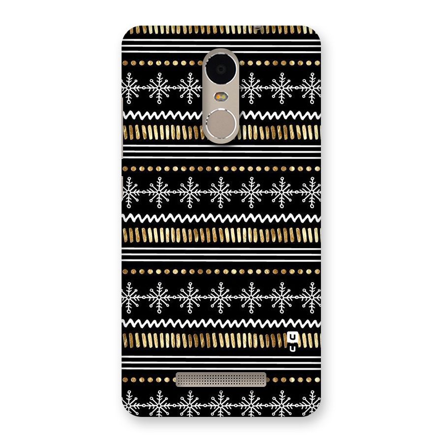 Snowflakes Gold Back Case for Xiaomi Redmi Note 3