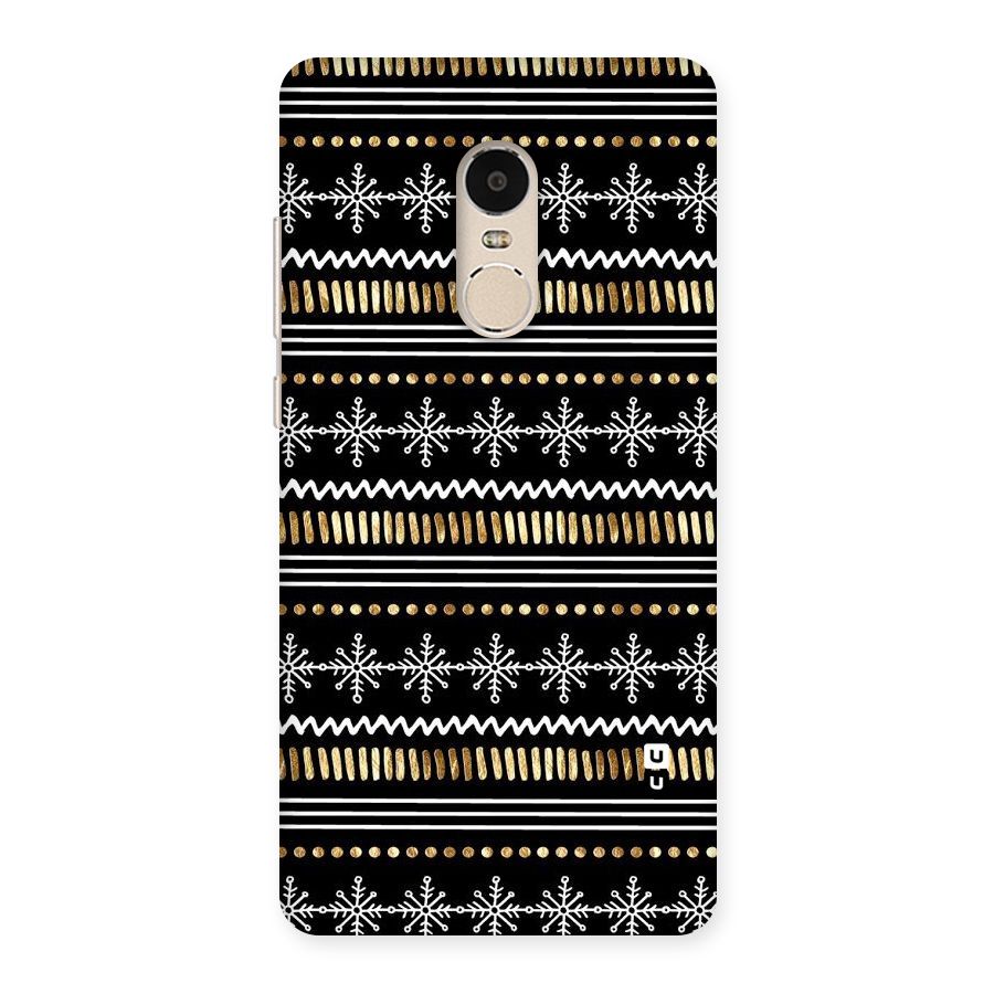 Snowflakes Gold Back Case for Xiaomi Redmi Note 4