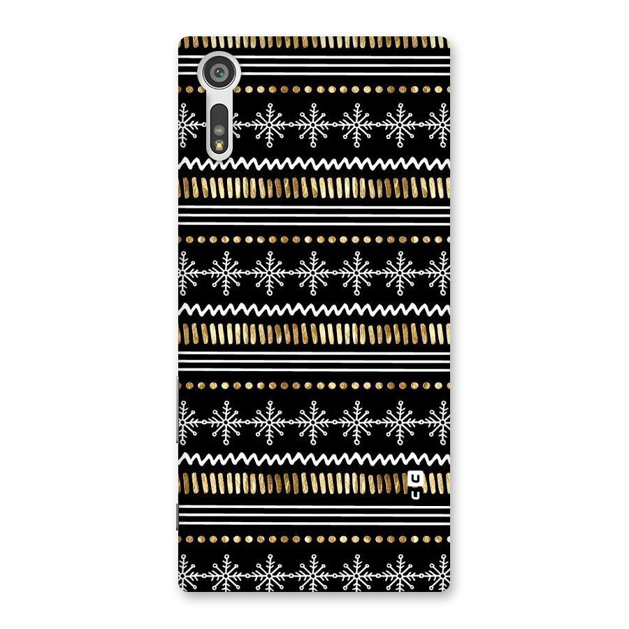 Snowflakes Gold Back Case for Xperia XZ