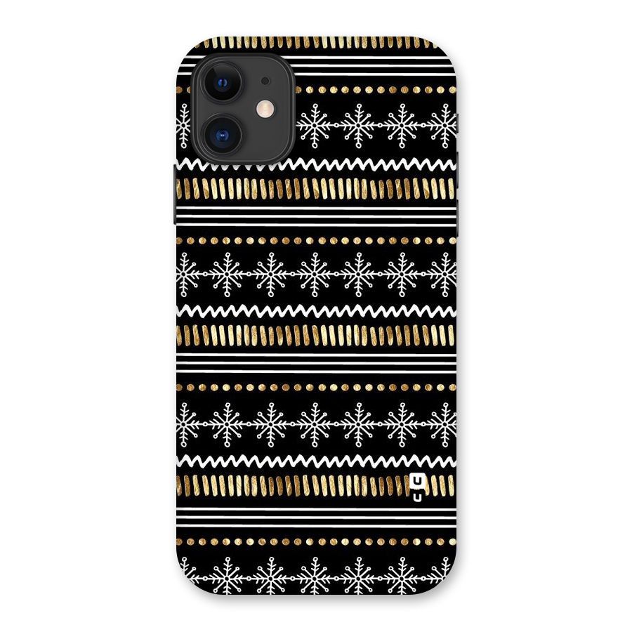 Snowflakes Gold Back Case for iPhone 11