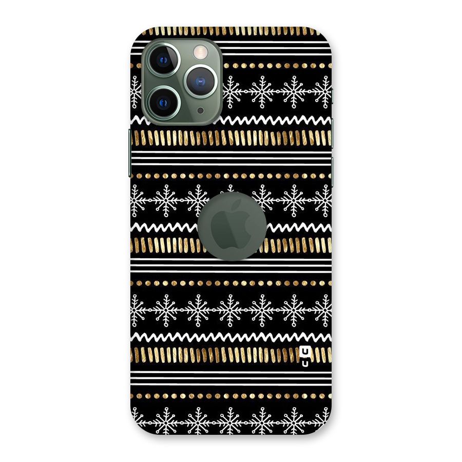 Snowflakes Gold Back Case for iPhone 11 Pro Logo  Cut