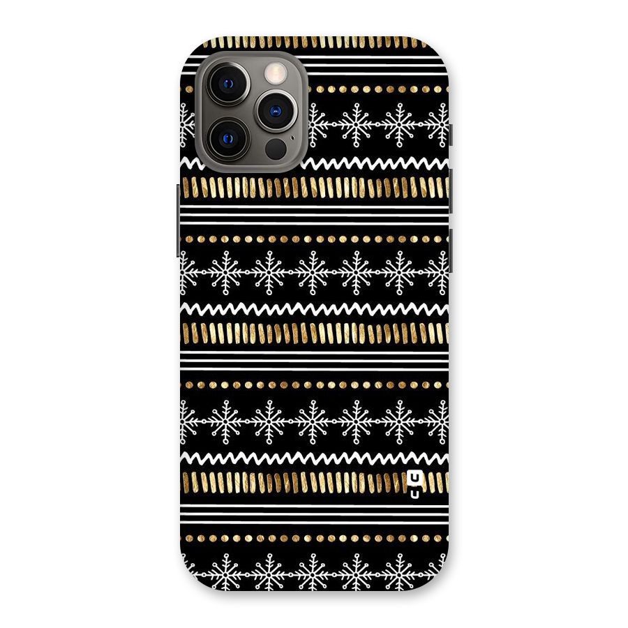 Snowflakes Gold Back Case for iPhone 12 Pro