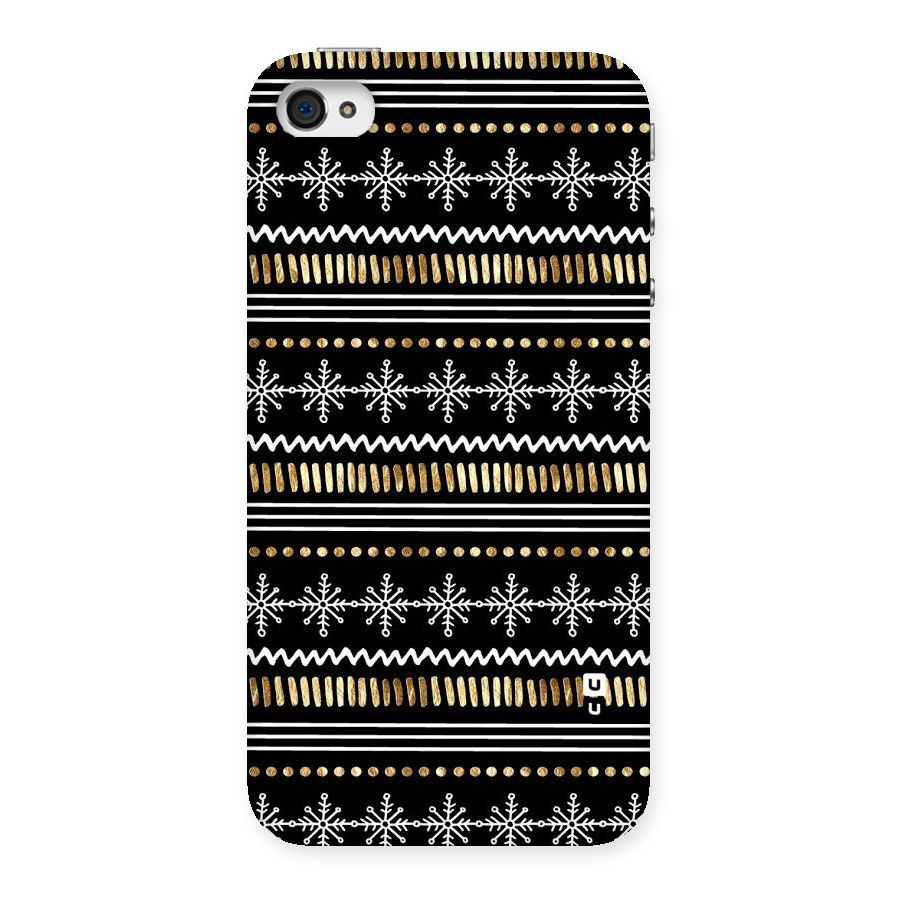 Snowflakes Gold Back Case for iPhone 4 4s