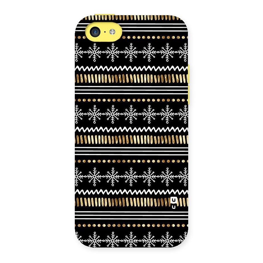 Snowflakes Gold Back Case for iPhone 5C