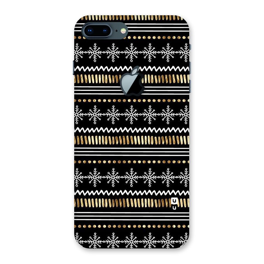 Snowflakes Gold Back Case for iPhone 7 Plus Apple Cut