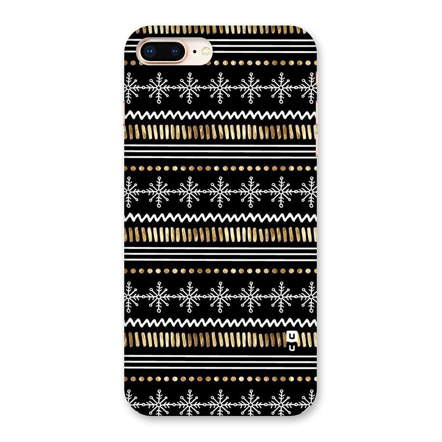 Snowflakes Gold Back Case for iPhone 8 Plus