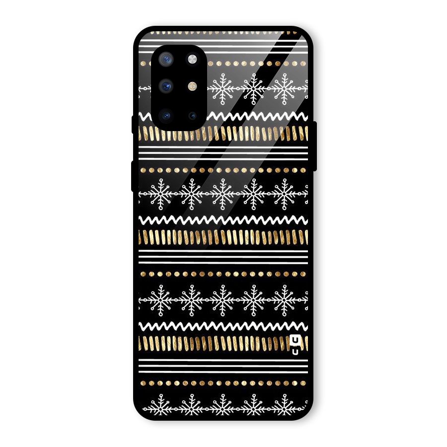 Snowflakes Gold Glass Back Case for OnePlus 8T