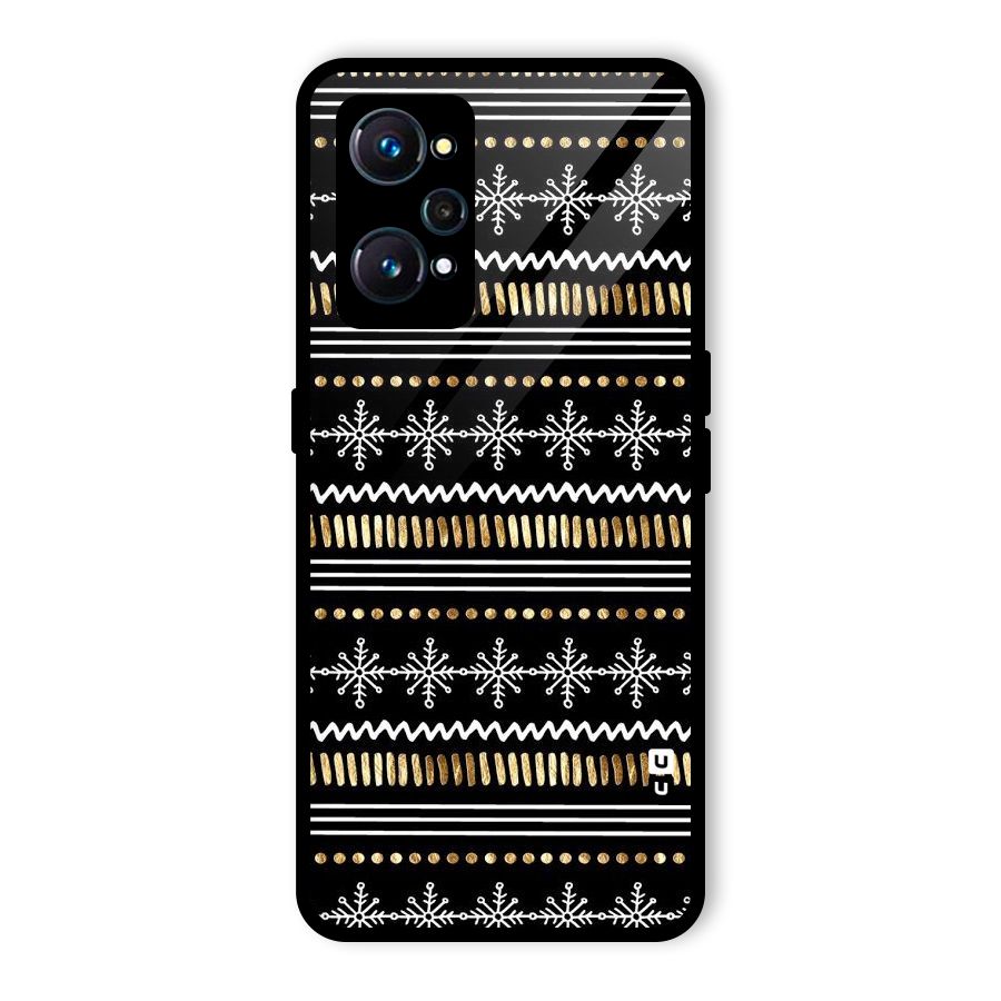 Snowflakes Gold Glass Back Case for Realme GT Neo2