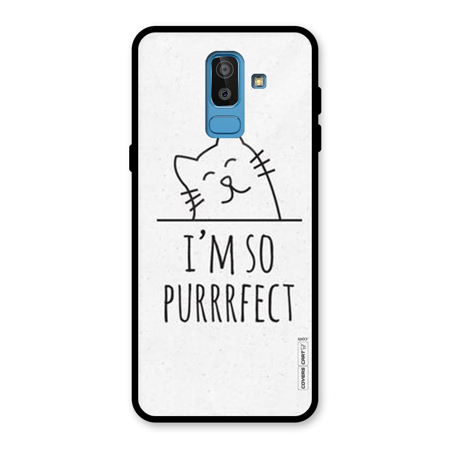 So Purrfect Glass Back Case for Galaxy J8