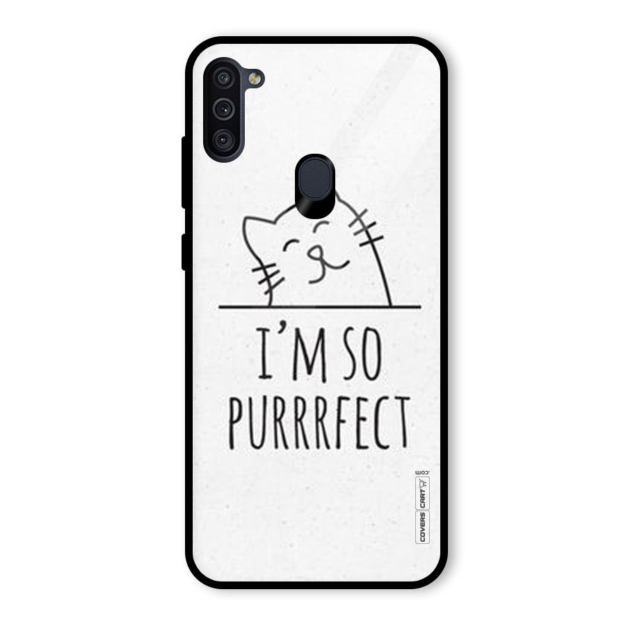 So Purrfect Glass Back Case for Galaxy M11