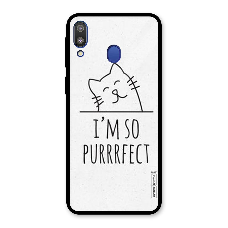 So Purrfect Glass Back Case for Galaxy M20