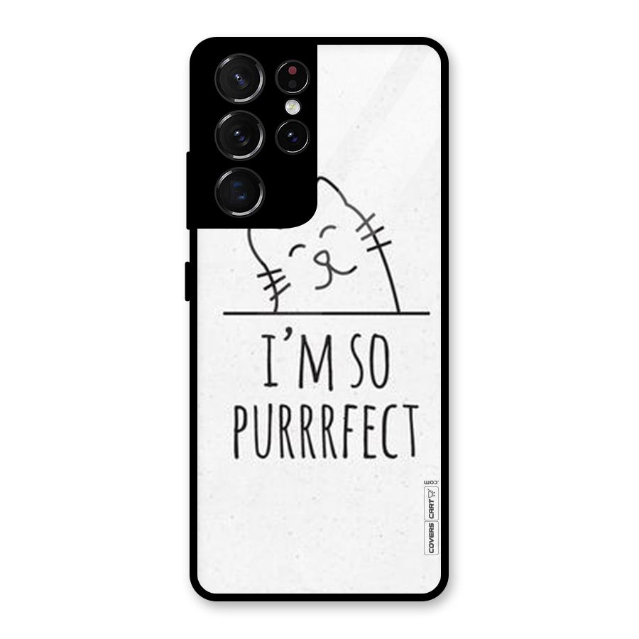 So Purrfect Glass Back Case for Galaxy S21 Ultra 5G