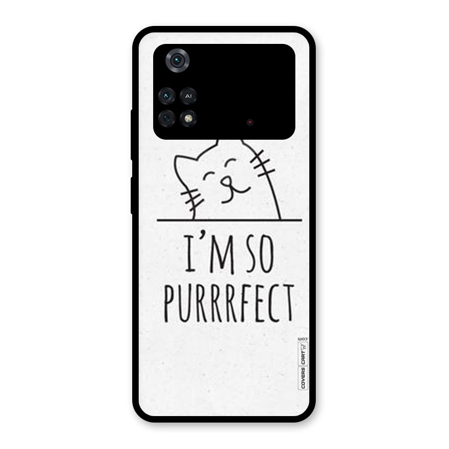 So Purrfect Glass Back Case for Poco M4 Pro 4G