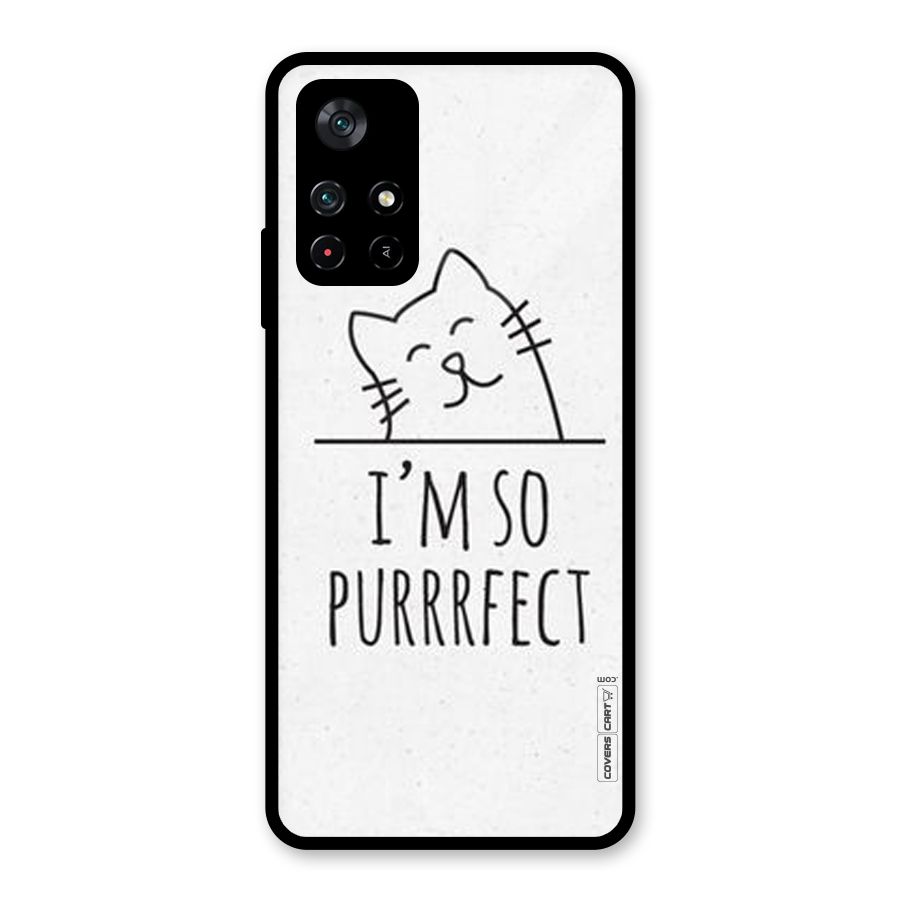 So Purrfect Glass Back Case for Poco M4 Pro 5G