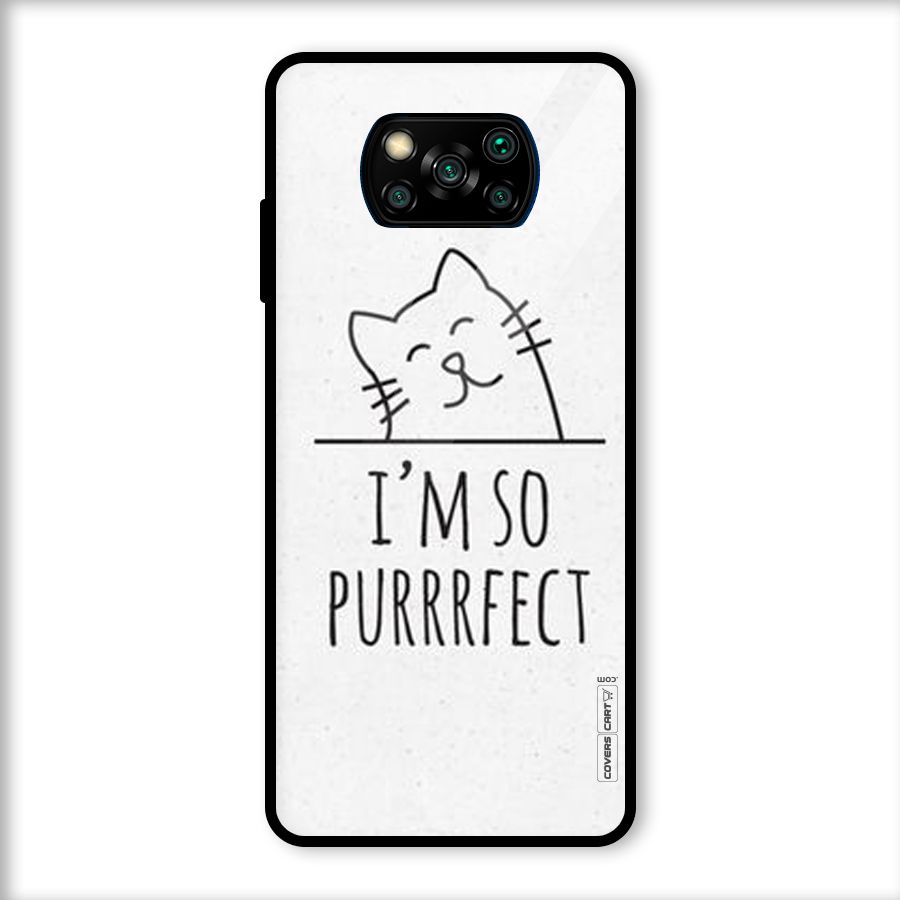 So Purrfect Glass Back Case for Poco X3