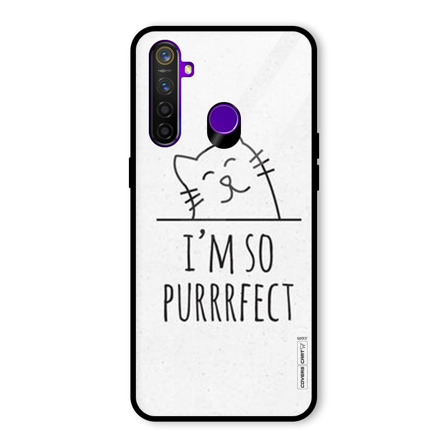 So Purrfect Glass Back Case for Realme 5 Pro