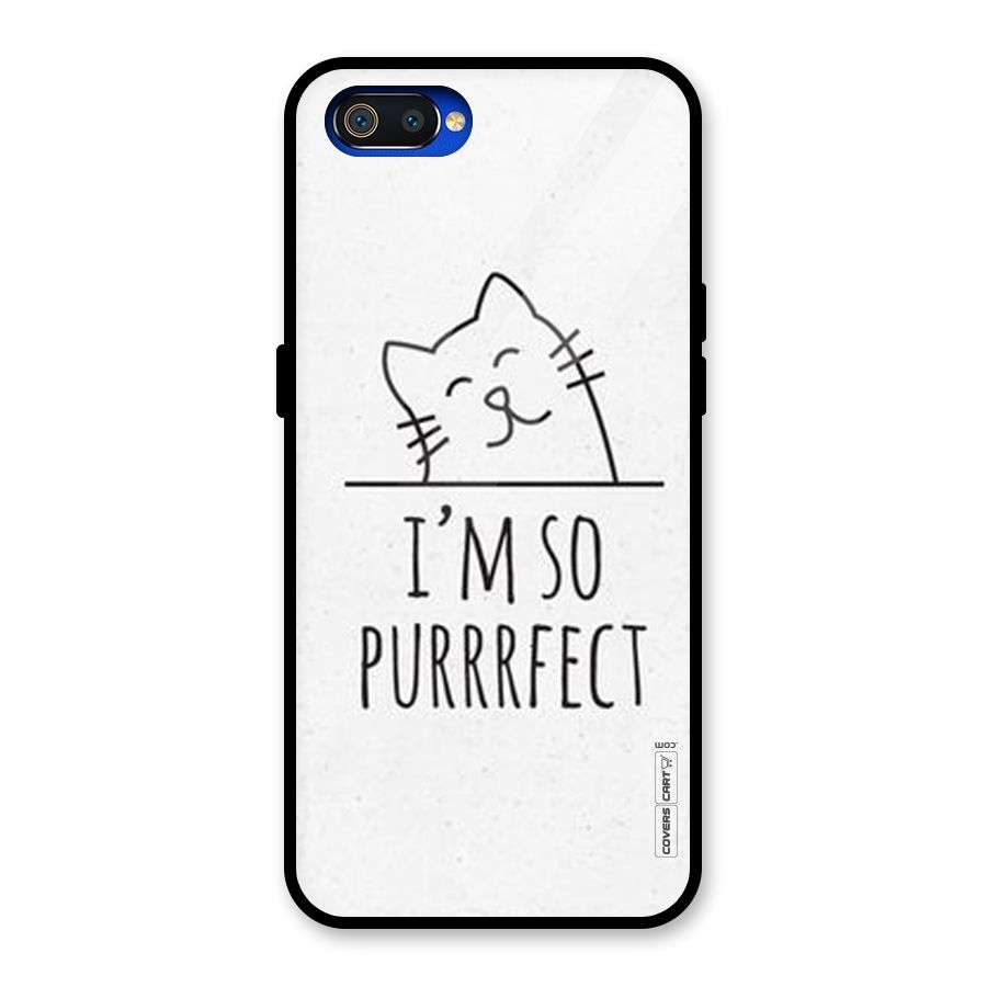 So Purrfect Glass Back Case for Realme C2