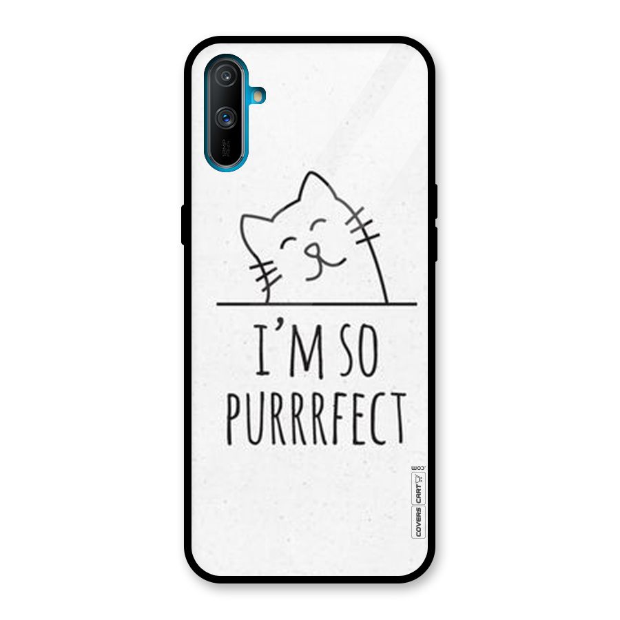 So Purrfect Glass Back Case for Realme C3