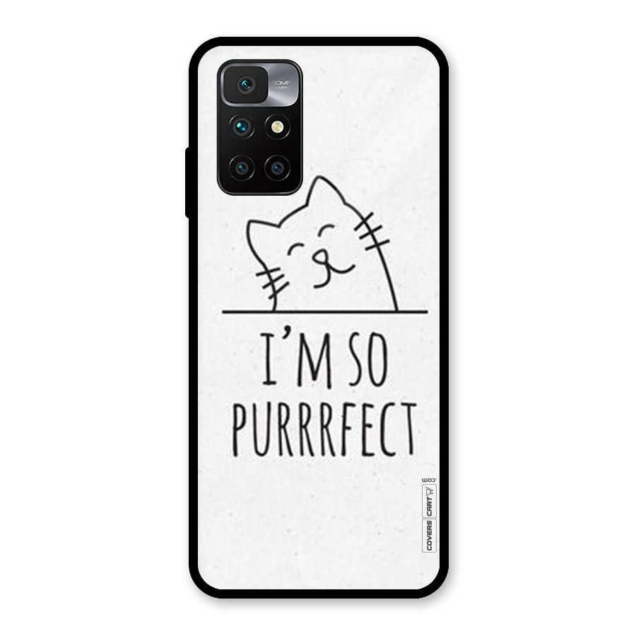 So Purrfect Glass Back Case for Redmi 10 Prime