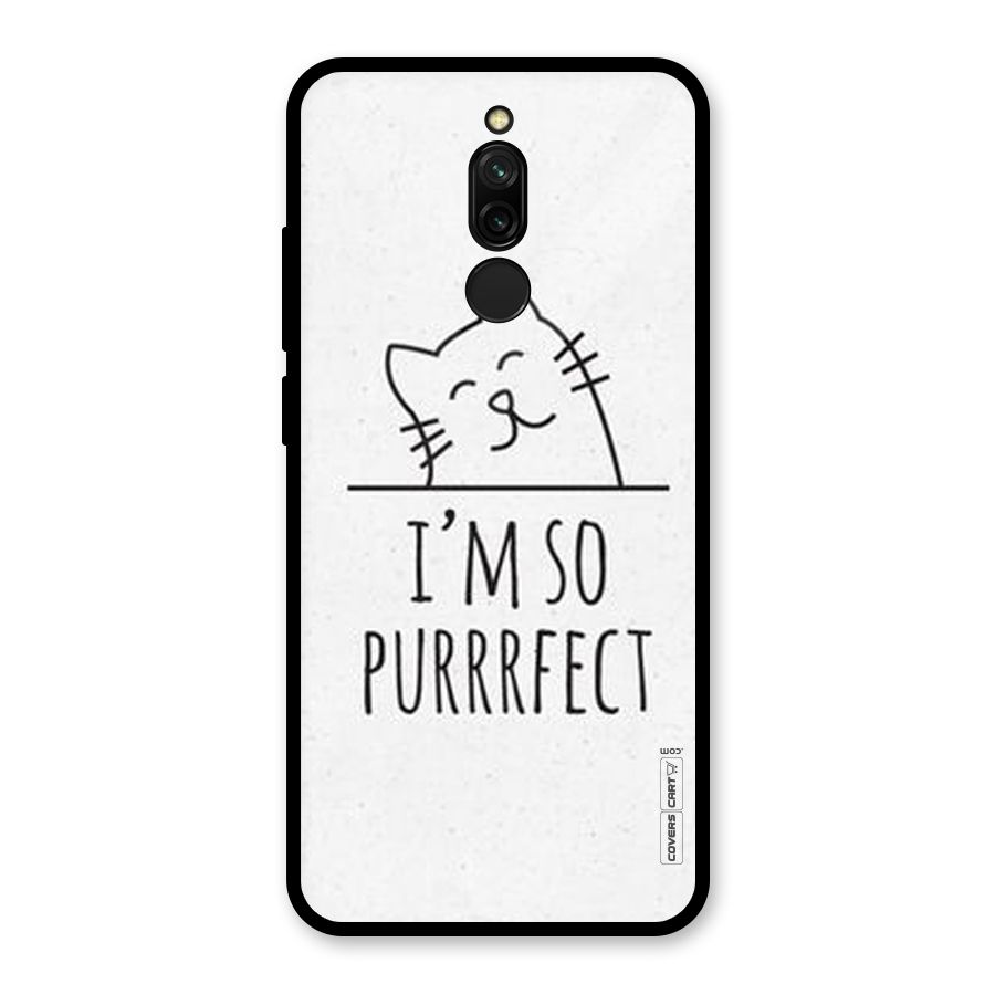 So Purrfect Glass Back Case for Redmi 8