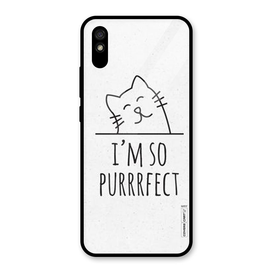 So Purrfect Glass Back Case for Redmi 9i