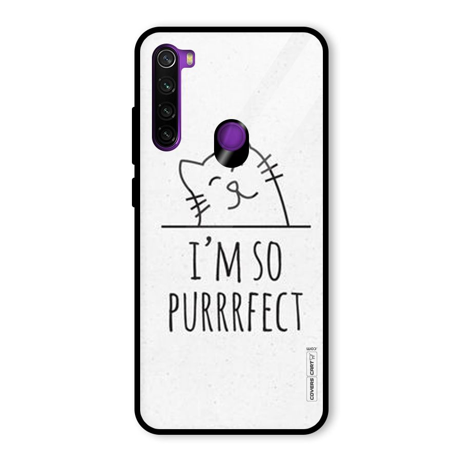 So Purrfect Glass Back Case for Redmi Note 8