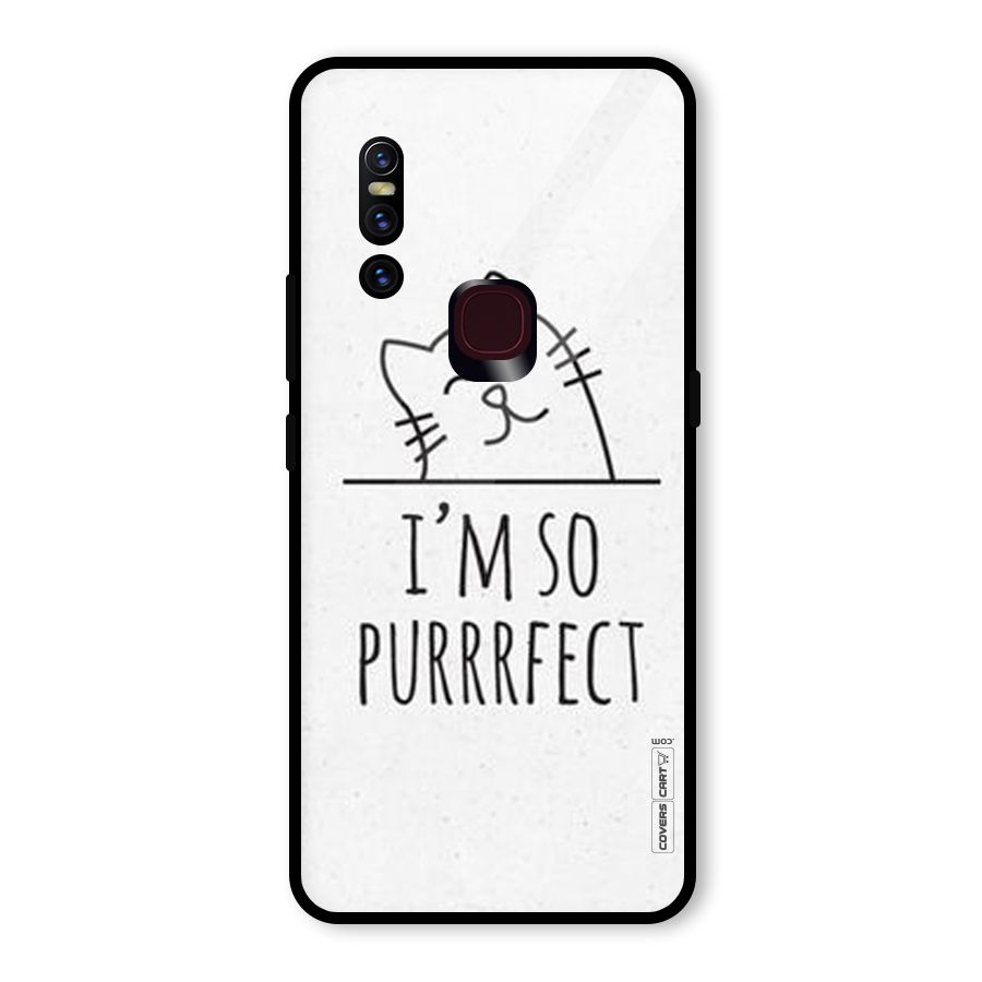 So Purrfect Glass Back Case for Vivo V15