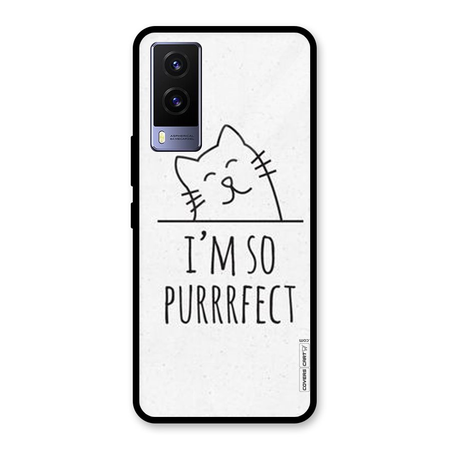 So Purrfect Glass Back Case for Vivo V21e 5G