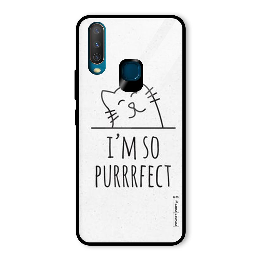 So Purrfect Glass Back Case for Vivo Y12