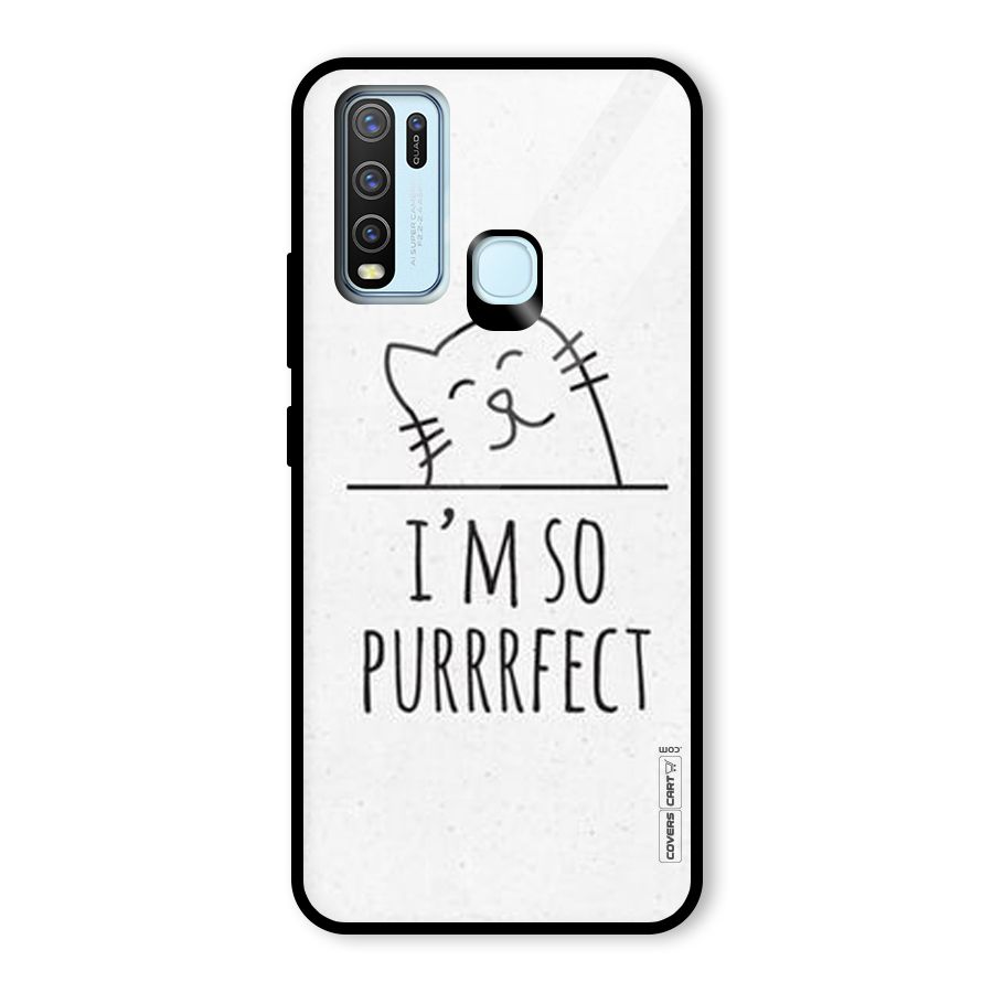 So Purrfect Glass Back Case for Vivo Y30
