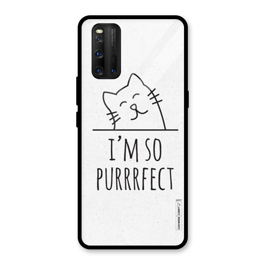 So Purrfect Glass Back Case for Vivo iQOO 3