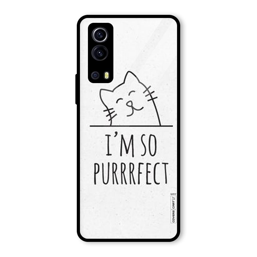 So Purrfect Glass Back Case for Vivo iQOO Z3