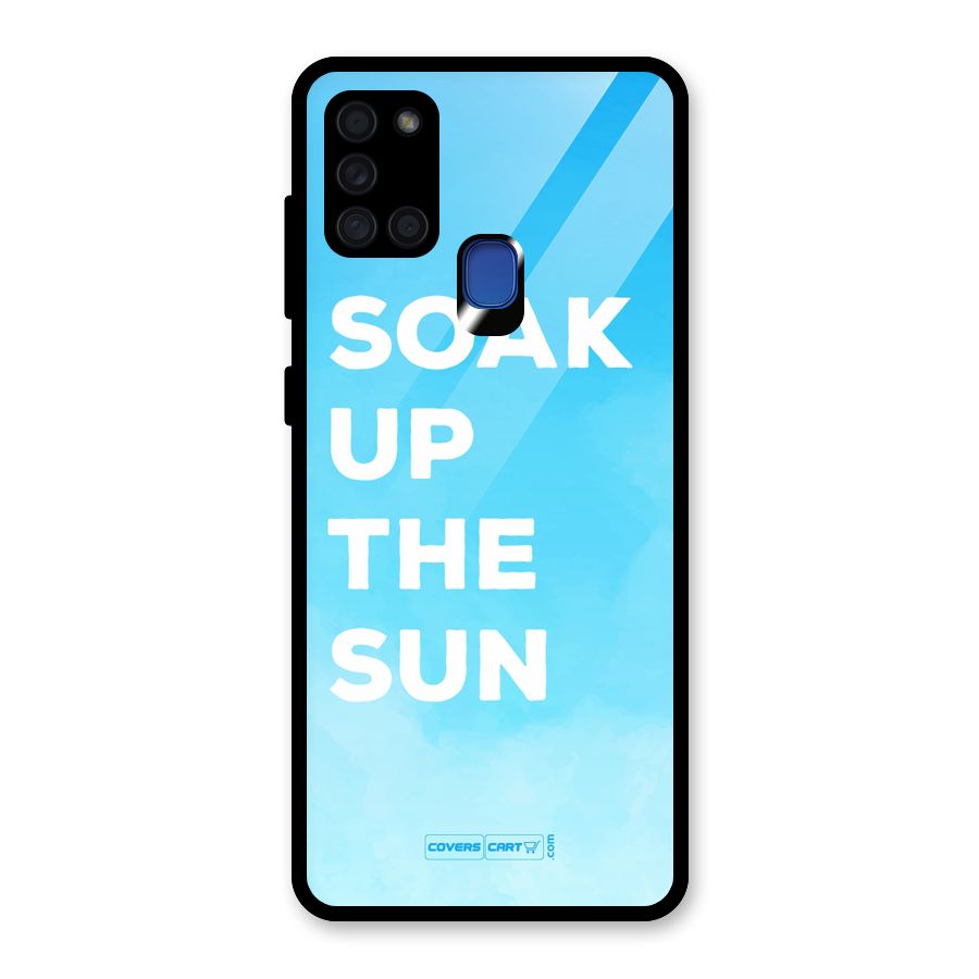 Soak Up The Sun Glass Back Case for Galaxy A21s