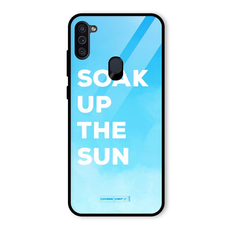 Soak Up The Sun Glass Back Case for Galaxy M11