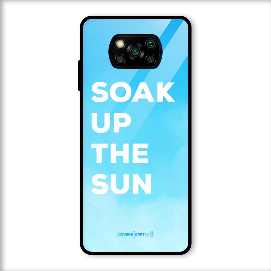 Soak Up The Sun Glass Back Case for Poco X3